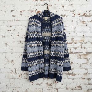 Blair Navy Blue Geometric Cardigan